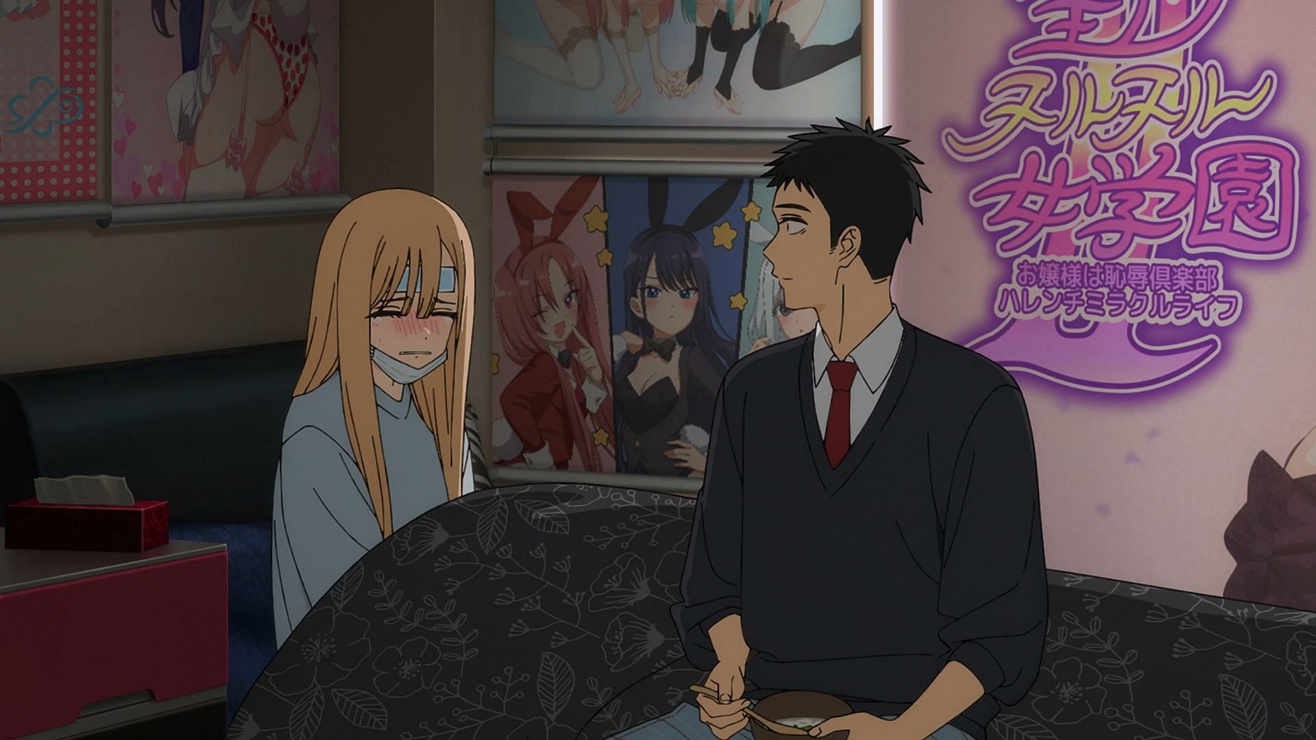 Gojo looks after sick Marin (Image via CloverWorks)